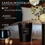 Large Sandalwood Jasmine Soy Candle - 33.3 Oz