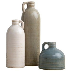 Sullivans Ceramic Jug Vase Set for Farmhouse Decor