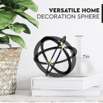 Black & Gold Hand-Painted Decorative Spheres