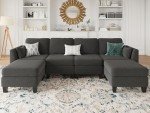 Modern U-Shaped Modular Sofa with Memory Foam