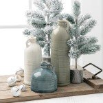 Sullivans Ceramic Jug Vase Set for Farmhouse Decor