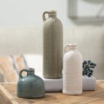 Sullivans Ceramic Jug Vase Set for Farmhouse Decor