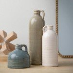 Sullivans Ceramic Jug Vase Set for Farmhouse Decor