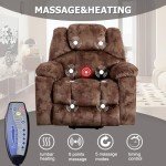 Phoenix Home Large Electric Recliner with Massage