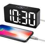 DreamSky Small Digital Alarm Clock with USB Charging