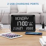 Large Display Digital Wall Clock with Adjustable Brightness