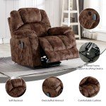 Phoenix Home Large Electric Recliner with Massage