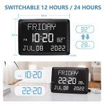 Large Display Digital Wall Clock with Adjustable Brightness
