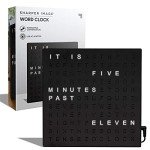 LED Light-Up Word Clock - Modern Wall/Desk Decor