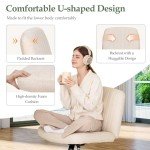 Orange Criss Cross Rolling Office Chair