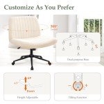 Orange Criss Cross Rolling Office Chair