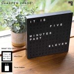 LED Light-Up Word Clock - Modern Wall/Desk Decor