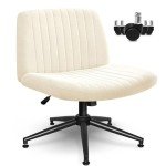 Orange Criss Cross Rolling Office Chair