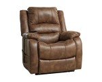 Ashley Yandel Faux Leather Power Lift Recliner, Brown
