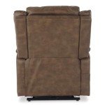 Ashley Yandel Faux Leather Power Lift Recliner, Brown