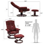 MCombo Swivel Recliner Chair and Ottoman Set
