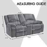 Velvet Reclining Loveseat Cover with Console (Chocolate)