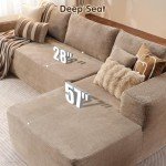Ovios 104" L-Shaped Cloud Sectional Sofa