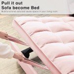 Pink 3-in-1 Convertible Sleeper Sofa Bed