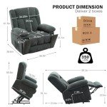 Electric Power Lift Recliner Chair with Heat & Massage