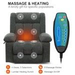 Electric Power Lift Recliner Chair with Heat & Massage