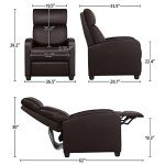 Yaheetech Adjustable Faux Leather Recliner Chair