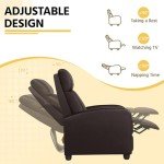 Yaheetech Adjustable Faux Leather Recliner Chair