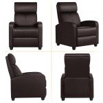 Yaheetech Adjustable Faux Leather Recliner Chair