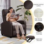 Yaheetech Adjustable Faux Leather Recliner Chair