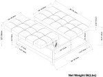Harrison 36" Square Coffee Table Storage Ottoman
