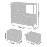 Versatile Beige Dresser Storage Tower with Drawers