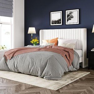 Velvet Queen Bed Frame with Tufted Headboard
