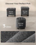 Dark Gray Round Ottoman with Storage and Legs