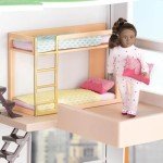 Chic Bunk Bed Set for Mini Dolls