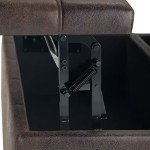 Harrison 36" Square Coffee Table Storage Ottoman