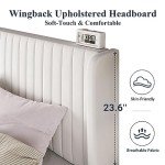 Velvet Queen Bed Frame with Tufted Headboard