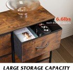 Rustic Brown 6-Drawer Fabric Storage Dresser