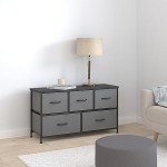 Sweetcrispy 5-Drawer Fabric Dresser for Storage