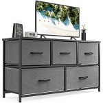Sweetcrispy 5-Drawer Fabric Dresser for Storage