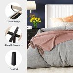 Velvet Queen Bed Frame with Tufted Headboard