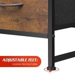 Rustic Brown 6-Drawer Fabric Storage Dresser