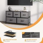 Sweetcrispy 5-Drawer Fabric Dresser for Storage