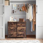 Stylish 6-Drawer Fabric Dresser with Wooden Top