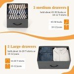 Sweetcrispy 5-Drawer Fabric Dresser for Storage