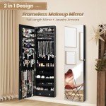 NAFORT 2-LED Jewelry Armoire with Full Length Mirror