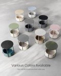 Modern Round End Table with Fabric Basket