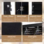 NAFORT 2-LED Jewelry Armoire with Full Length Mirror