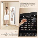NAFORT 2-LED Jewelry Armoire with Full Length Mirror