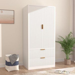 70" Modern Wooden Wardrobe Closet with Drawers