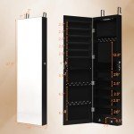 NAFORT 2-LED Jewelry Armoire with Full Length Mirror